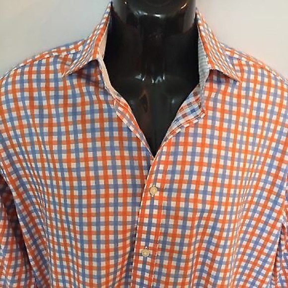 Harry Nicholas shirt sz L, LS FLIP CUFFS casual - Picture 4 of 7